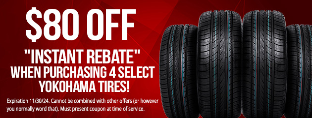 80 Off Rebate in Yokohama Tires